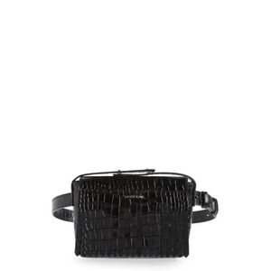 Vavvoune Dais‎ Croc Embossed Belt Bag In Black Croc W/O Belt NWOT